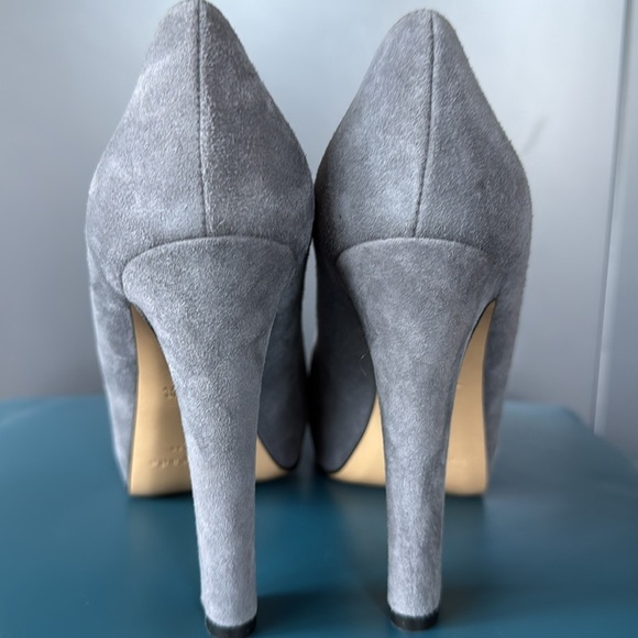Kate Spade Suede/Leather Gray Platform Pump Italian \